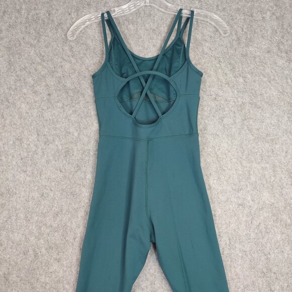 Love Soft Jumpsuit Womens Sz XS Green Yoga Athletic Move Stretch Poly Spandex - Picture 6 of 10